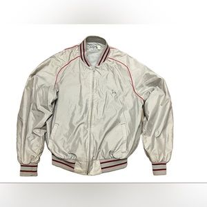 Vintage Swingster Great Dane Grey Windbreaker Jacket Coat XL Hipster Retro